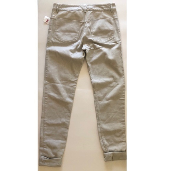 Alexander Wang Cotton & Leather Jeans Bone NWT 25 - Picture 4 of 5